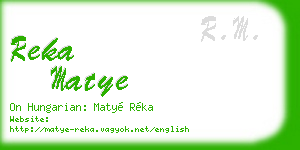 reka matye business card